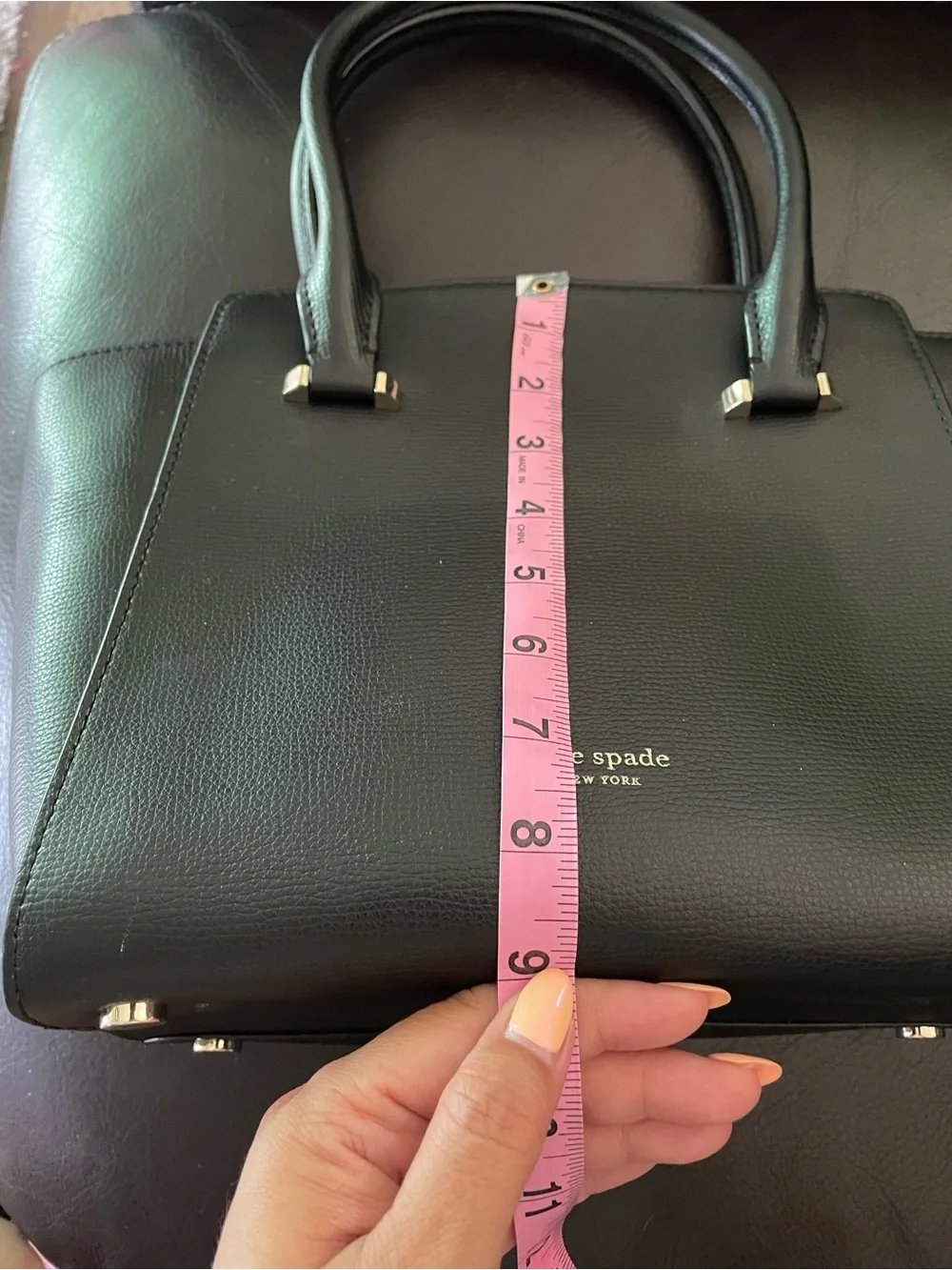 Kate Spade Sydney Black Leather Satchel with Removable Strap